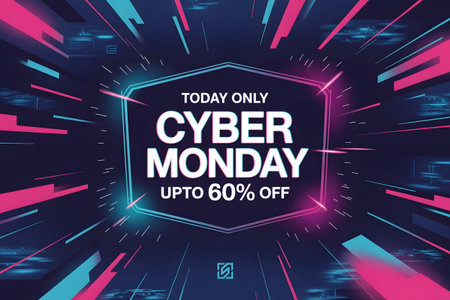 Cyber Monday Sale banner. Special offer.の素材