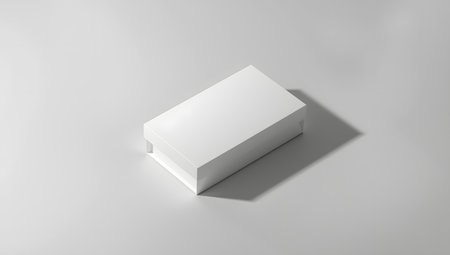White box mockup on a white background. 3d rendering.の素材