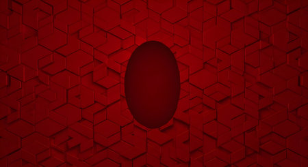 Abstract dark red oval shape against a textured backgroundの素材