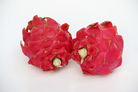 Dragon fruit on white background.の写真素材