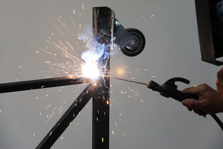 worker welding steelの写真素材
