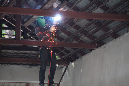worker welding steelの写真素材