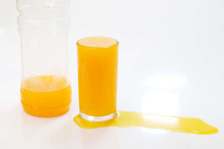 Orange Juice isolated on whiteの写真素材