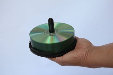 CD on soled white background.