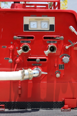 Fire Water hose connector on the ground