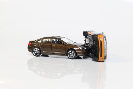 Toy car accident crashの写真素材