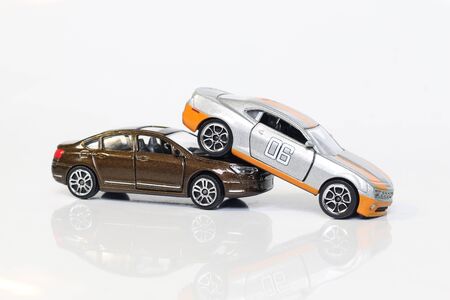 Toy car accident crashの写真素材