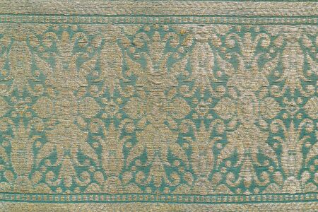 Thailand ancient striped fabric inserts gold.