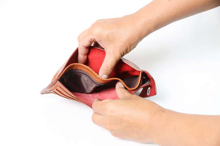 Hand Man wallet on a white background.