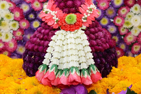 Beautiful colorful flowersdecorate the background, Thailand.の写真素材