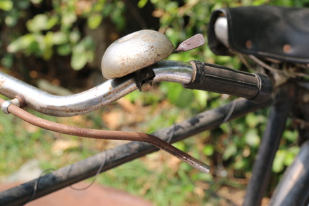 Antique bicycle bellの写真素材