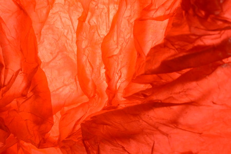 Texture of red striped crumpled paper for pattern backgroundの写真素材