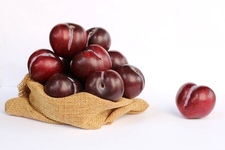 Nectarine fruit isolated on white background.の写真素材