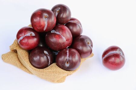 Nectarine fruit isolated on white background.の写真素材