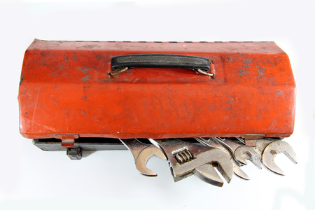 Tool box isolated on white background.の写真素材