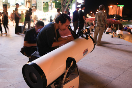 CHIANG MAI THAILAND - June 15,2017 :Events see Saturn near the world in 2017, By Nationnal Astronomical Research Institute Of Thailand.のeditorial素材