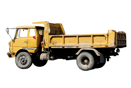 Dumpers old isolated on white.の写真素材