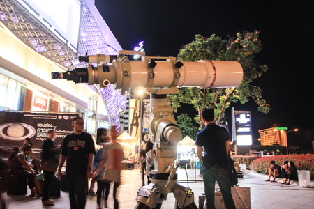 CHIANG MAI THAILAND - June 15,2017 :Events see Saturn near the world in 2017, By Nationnal Astronomical Research Institute Of Thailand.のeditorial素材