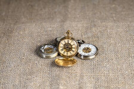 Vintage style shot. Antique clock.の写真素材