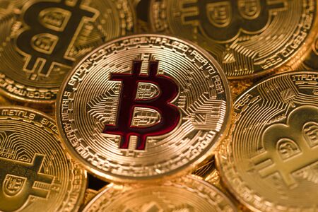 Bitcoin Gold Coin. Cryptocurrency.の写真素材