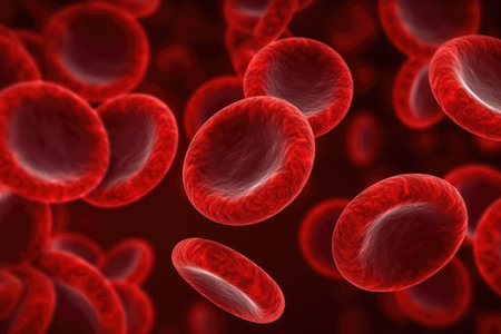 Red blood cells in the bloodstream. close-up. AIの素材