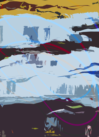 Abstract Acrylic Painting Ocean Beach Backgroundの写真素材