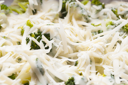 broccoli with grated cheeseの写真素材