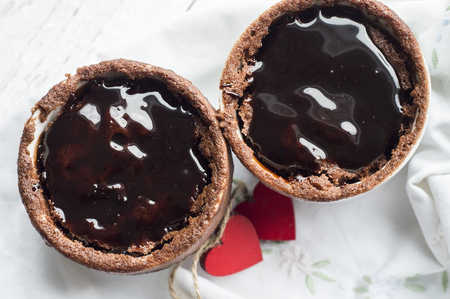 chocolate dessert for St. Valentine's Dayの写真素材