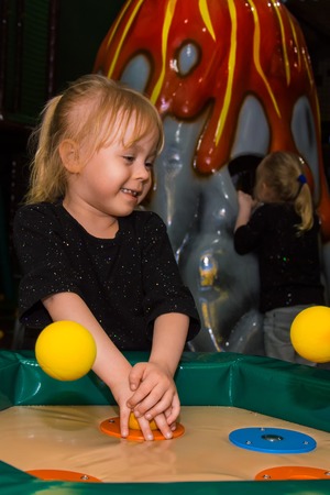 Indoor children playground,children having funの写真素材
