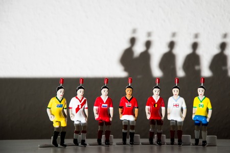 figures of soccer players of national teams of the championship of 2018の写真素材