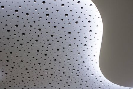 beautiful modern ceiling of a new sample with interior lightingの写真素材