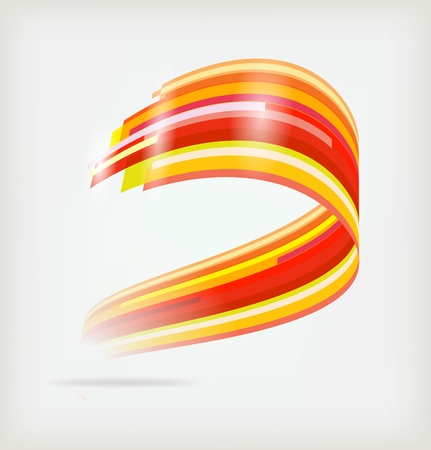 Abstract yellow-red background with linesのイラスト素材