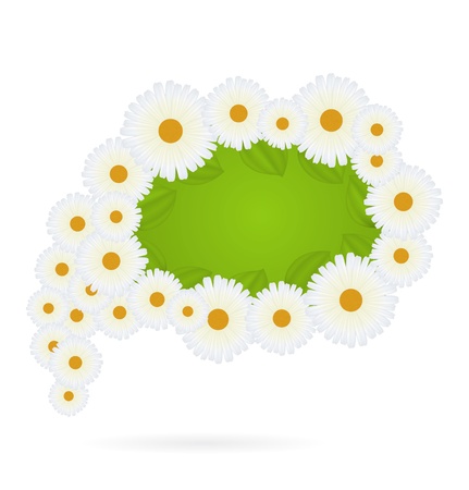 Beautiful vintage daisy banner textのイラスト素材