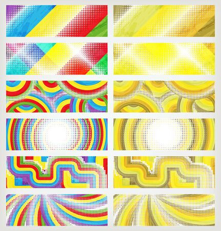 Set of creative banners rainbow, autumnのイラスト素材