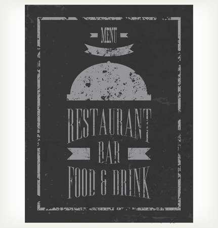 Hand-drawn chalkboard menu. Vector illustrationのイラスト素材