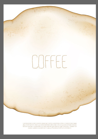 Abstract vector round coffee stainのイラスト素材