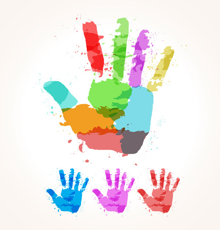 Hand of paint stainsのイラスト素材