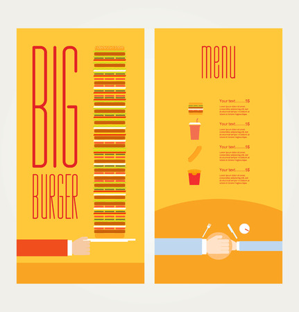 Hand drawn of burger and ingredientsのイラスト素材