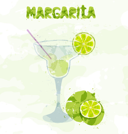 Margarita cocktailのイラスト素材