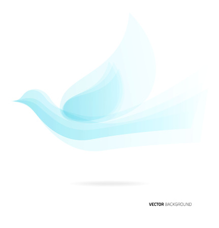Abstract dove on white background. Vector illustrationのイラスト素材