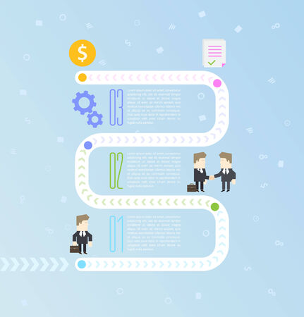 Business process infographics and reusable icon. Vecotrのイラスト素材