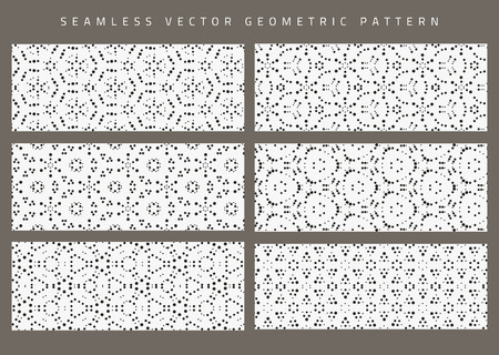 Vector set of eight seamless patterns. Template designのイラスト素材
