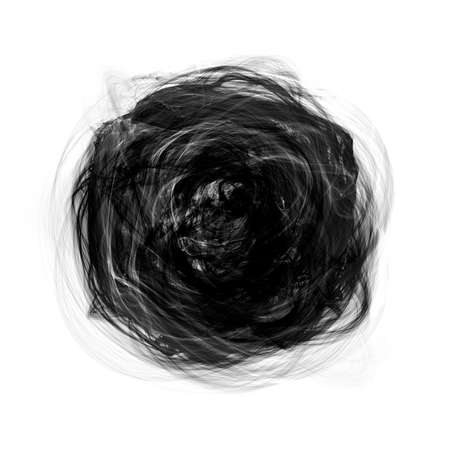 Black watercolor bubble.  Isolate on white background.の写真素材