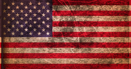 Grunge dirty flag of United States of Americaの写真素材