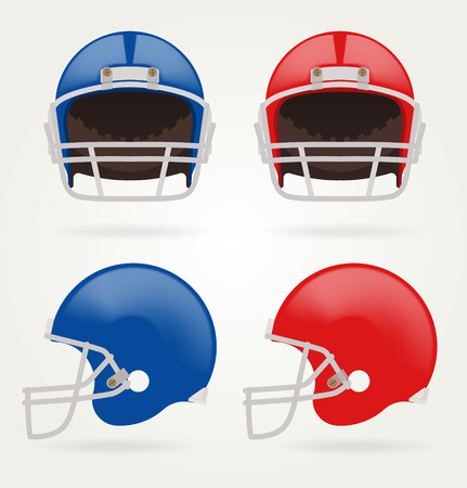 Vector American football. Set Football Helmetsのイラスト素材