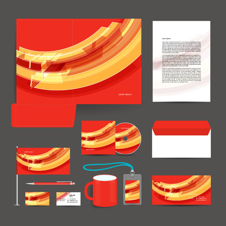 Corporate identity template design stationery. Template designのイラスト素材