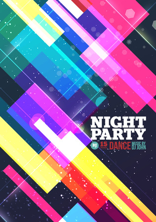 Night party Vector Flyer Template. Template designのイラスト素材