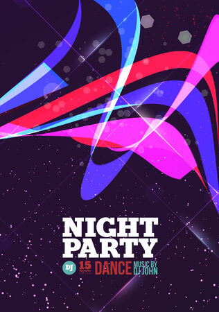 Night party Vector Flyer Template. Template designのイラスト素材