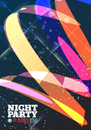 Night party Vector Flyer Template. Template designのイラスト素材
