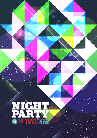 Night party Vector Flyer Template. Template designのイラスト素材